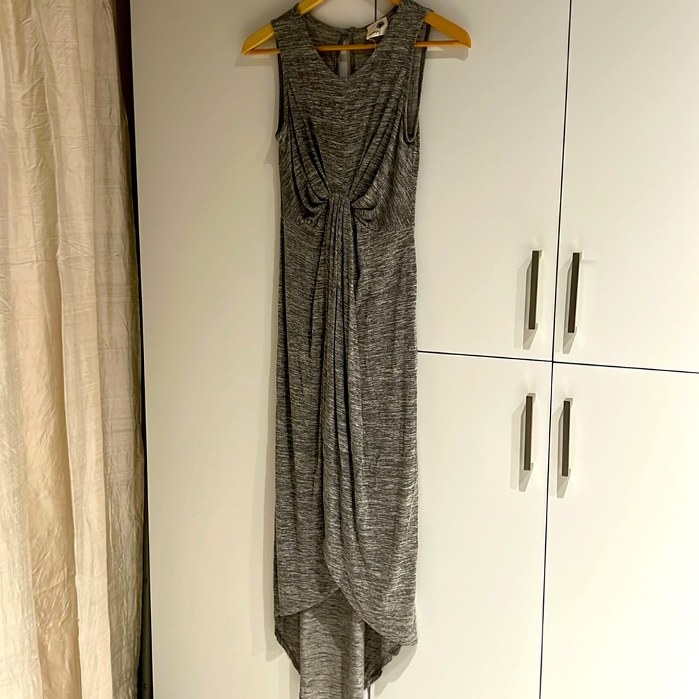 Anthropologie Everleigh Gray High Low Maxi Dress